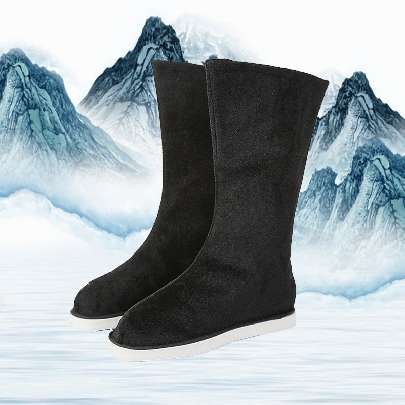 With Hanfu Boots Men'S And Women'S Royal Guards Ancient Ancient Style Martial Arts Primary School Students Retro Long Barrel Soap Boots - Image 1